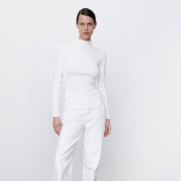 Zara open back knit white long sleeve - Picture 4 of 4